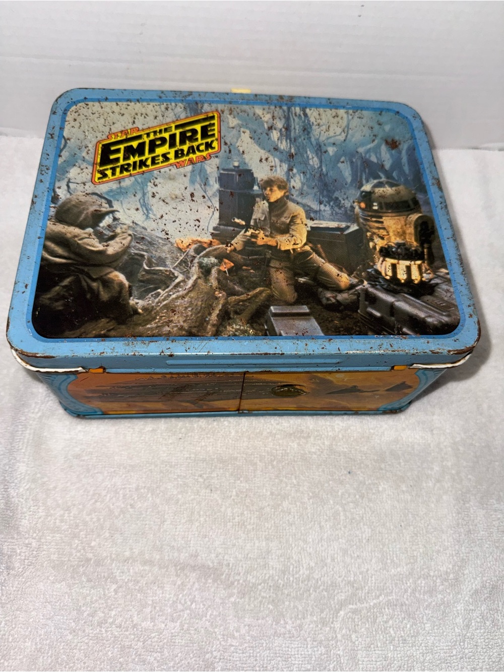 Star Wars Blue Empire Strikes Back Metal Tin Storage Box